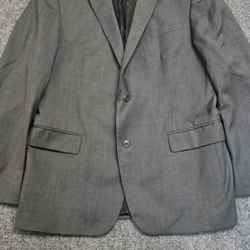 John Varvatos U.S.A. Blazer Mens 42R Grey Heathered 2-Button Sports Cost Jacket